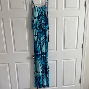 Lilly Pulitzer Blue and White Maxi Dress